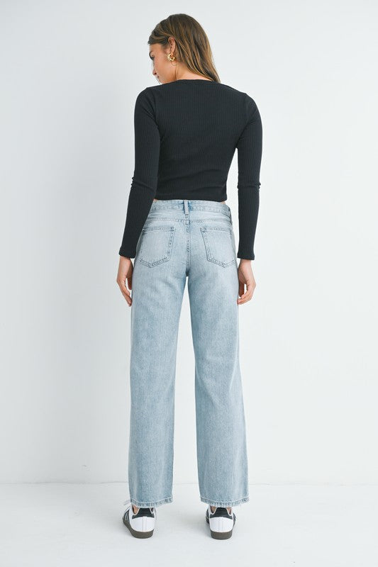 Low Rise Jean Light Denim Bottom