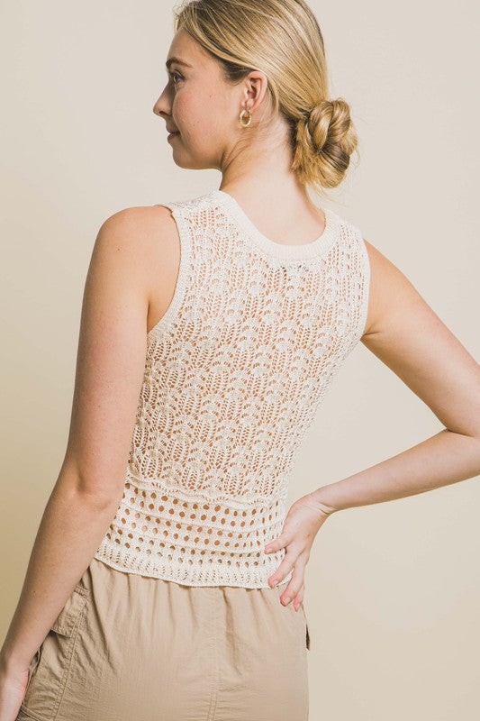 Knitted Tank Top Natural Top
