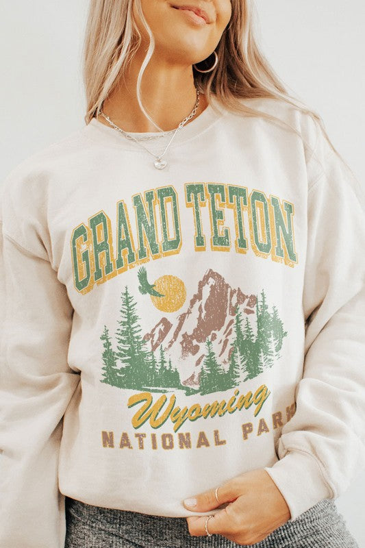 Grand Teton Sweatshirt Sand Top