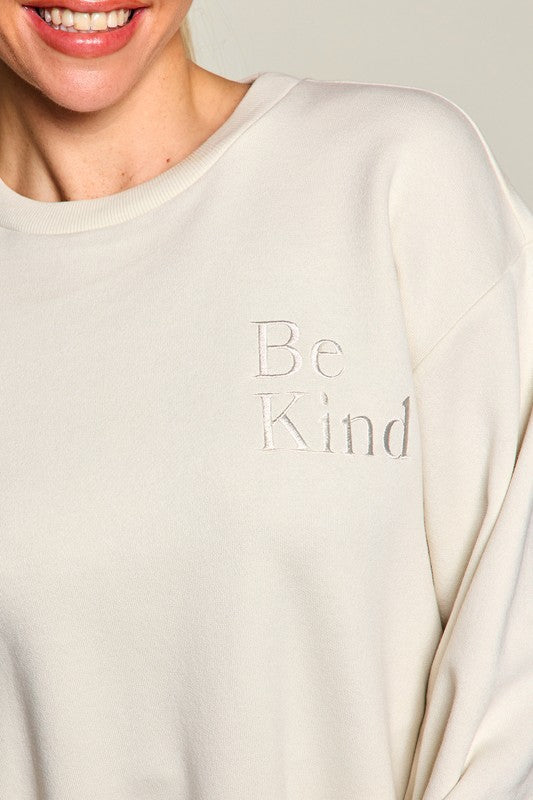 Be Kind Sweatshirt True Bone