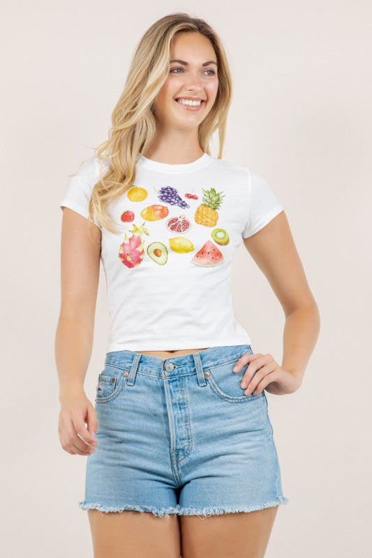 Fruit Baby Tee Ivory Top