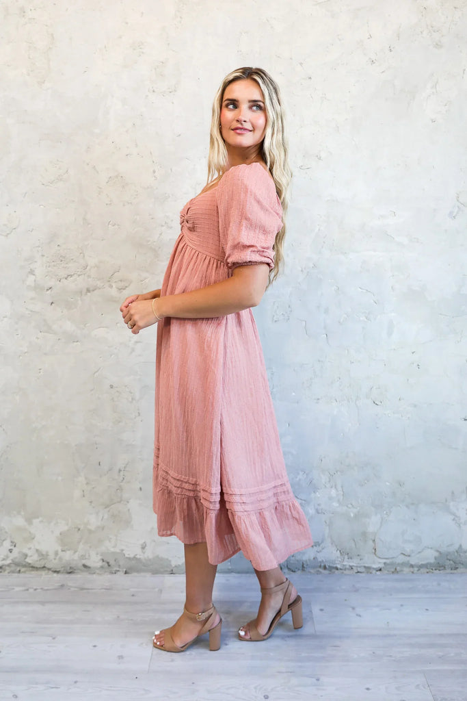 The bronte in PInk Sand  Dress